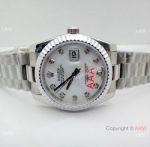 Copy Rolex Datejust President 36 mm Watch White MOP Dial  Movement
